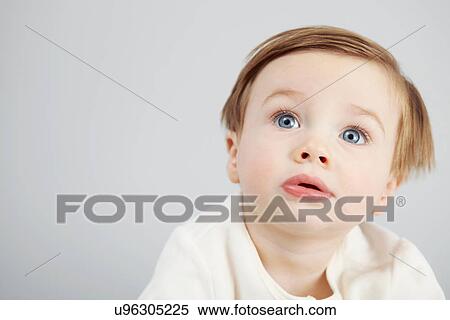 Stock Photography - Portrait of baby boy. Fotosearch