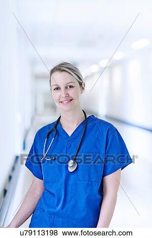 Portrait of doctor with stethoscope around neck View Large Photo Image Stock Photo - Portrait of doctor with stethoscope around neck. Fotosearch