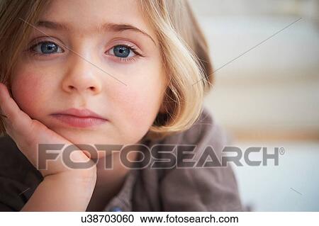 Stock Image - Portrait of girl. Fotosearch