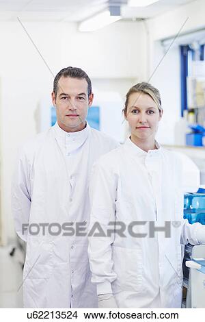 Picture - Portrait of researcher in laboratory. Fotosearch