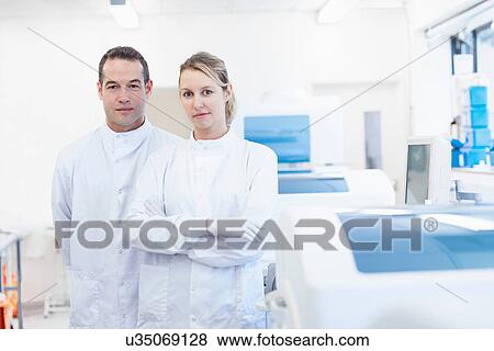 Stock Photo - Portrait of researcher in laboratory. Fotosearch