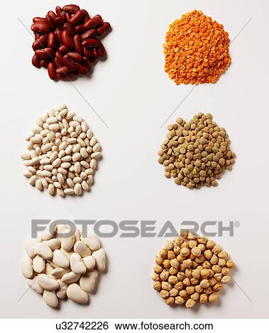 Stock Photograph - Selection of dried beans. Fotosearch