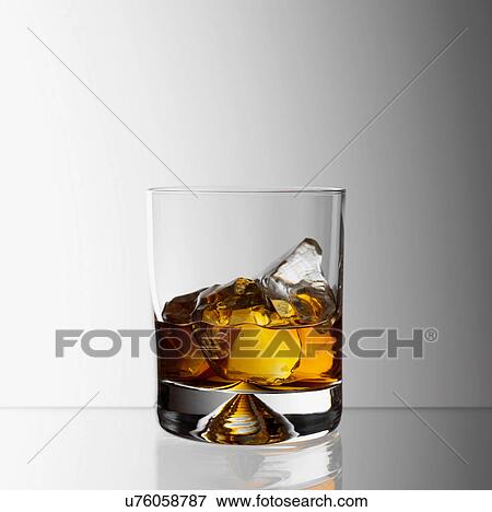 Whiskey on the rocks View Large Photo Image Stock Photo - Whiskey on the rocks. Fotosearch