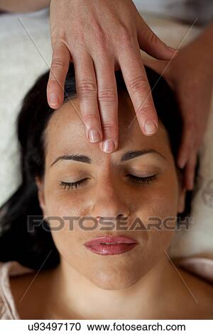 Woman having facial treatment View Large Photo Image Stock Image - Woman having facial treatment. Fotosearch
