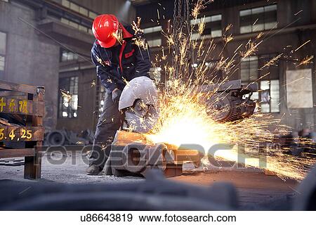 Working in cast iron foundry View Large Photo Image Stock Photo - Working in cast iron foundry. Fotosearch
