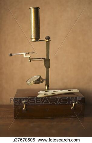 Stock Photography - Antique microscope. Fotosearch