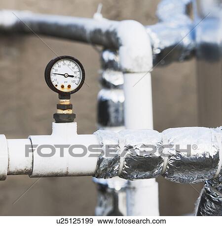 Stock Photo - Close Up of Pressure Gauge. Fotosearch
