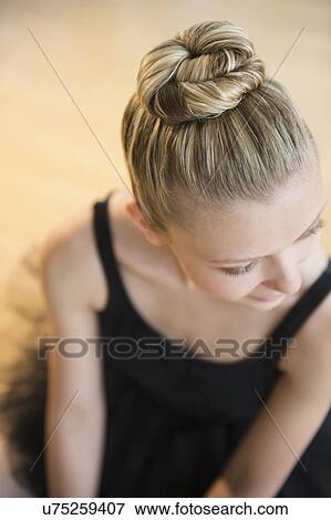 Elevated view of teenage (16-17) ballet dancer View Large Photo Image Stock Photo - Elevated view of teenage (16-17) ballet dancer. Fotosearch