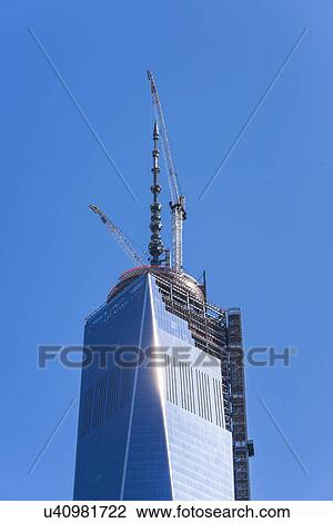 Stock Image - Freedom tower under construction. Fotosearch