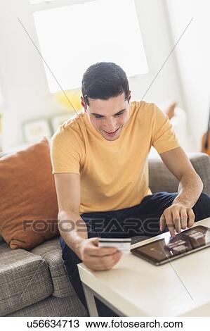 Man online shopping View Large Photo Image Stock Image - Man online shopping . Fotosearch