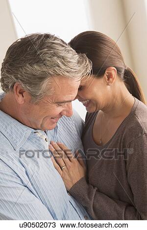 Stock Image - Mature couple face to face. Fotosearch