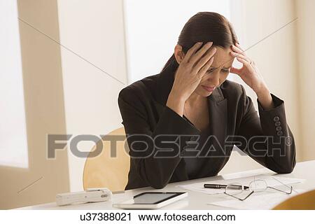 Mature woman overworked View Large Photo Image Stock Image - Mature woman overworked. Fotosearch