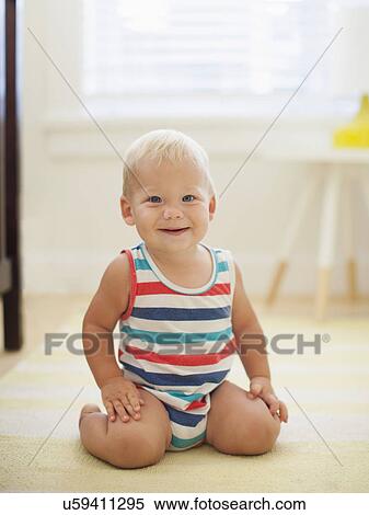 Portrait of baby boy (6-11 months) View Large Photo Image Stock Photography - Portrait of baby boy (6-11 months). Fotosearch