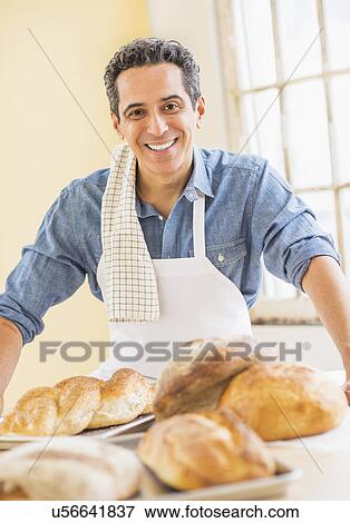 Portrait of baker View Large Photo Image Stock Photo - Portrait of baker. Fotosearch