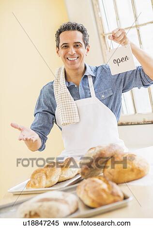 Portrait of baker View Large Photo Image Stock Photography - Portrait of baker. Fotosearch