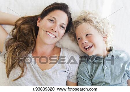 Portrait of mother with son (6-7) View Large Photo Image Stock Image - Portrait of mother with son (6-7). Fotosearch