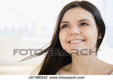 Portrait of young attractive woman View Large Photo Image Stock Image - Portrait of young attractive woman. Fotosearch