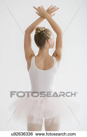 Rear view of teenage (16-17) ballerina View Large Photo Image Stock Photograph - Rear view of teenage (16-17) ballerina. Fotosearch