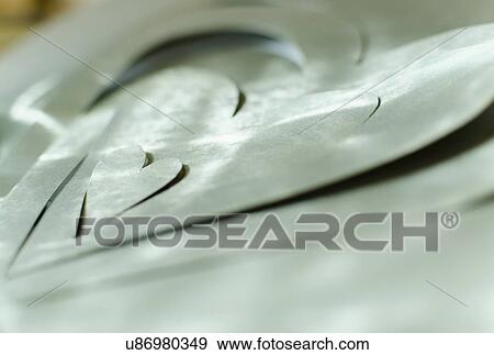 Studio Shot of grey paper heart View Large Photo Image Stock Photo - Studio Shot of grey paper heart. Fotosearch