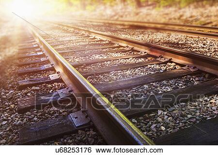Train tracks View Large Photo Image Stock Photograph - Train tracks. Fotosearch