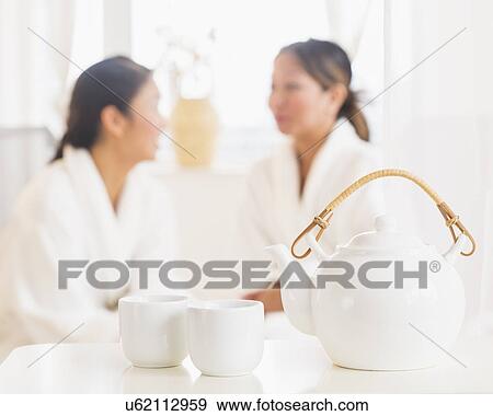 Two women in spa View Large Photo Image Stock Photo - Two women in spa. Fotosearch