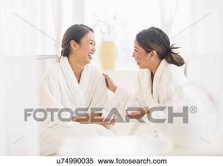 Two women in spa View Large Photo Image Stock Photography - Two women in spa. Fotosearch