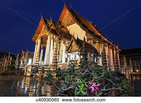 Wat Suthat Temple View Large Photo Image Stock Photography - Wat Suthat Temple. Fotosearch
