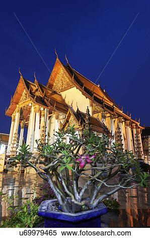 Wat Suthat Temple View Large Photo Image Stock Photography - Wat Suthat Temple. Fotosearch