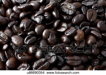 Picture - Coffee beans, full frame. Fotosearch