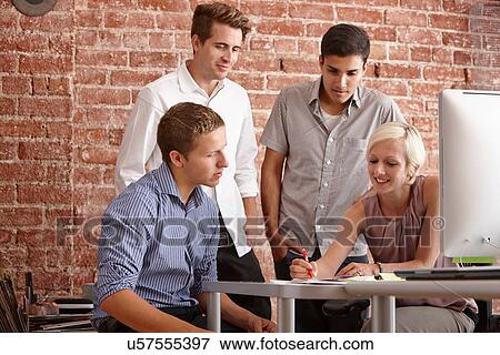 Colleagues in meeting View Large Photo Image Stock Photo - Colleagues in meeting. Fotosearch