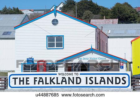 Stock Photography - Colourful Falklands architecture, Stanley, Falkland Islands. Fotosearch