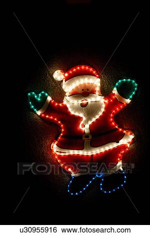 Illuminated santa claus View Large Photo Image Stock Photograph - Illuminated santa claus. Fotosearch