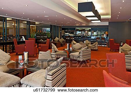Stock Photo - Lounge and bar at hotel lobby. Fotosearch