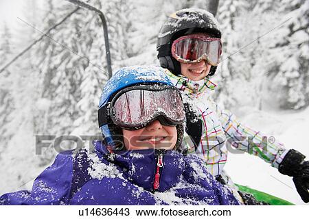 Portrait of snow covered sisters, Villaroger, Hauste Savoie, France View Large Photo Image Stock Image - Portrait of snow covered sisters, Villaroger, Hauste Savoie, France. Fotosearch