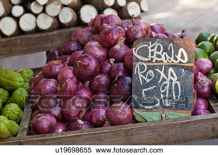 Red onions for sale in market View Large Photo Image Stock Photography - Red onions for sale in market. Fotosearch