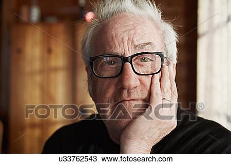 Senior man with grey hair and glasses View Large Photo Image Stock Image - Senior man with grey hair and glasses. Fotosearch