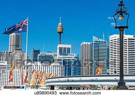 Stock Image - Sydney monorail, Sydney, Australia. Fotosearch