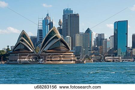 Stock Photograph - Sydney Opera House and waterfront, Sydney, Australia. Fotosearch