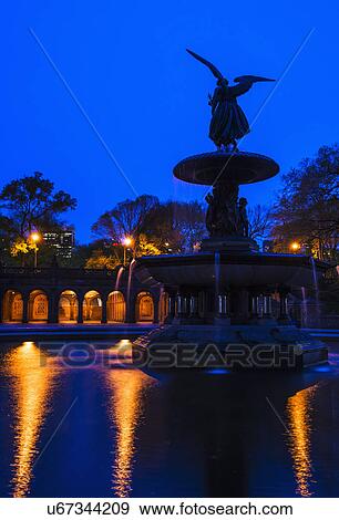Stock Photo - Bethesda fountain in Central Park. Fotosearch