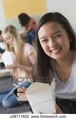 Children (14-15, 16-17, 12-13) at school eating lunch View Large Photo Image Stock Image - Children (14-15, 16-17, 12-13) at school eating lunch. Fotosearch