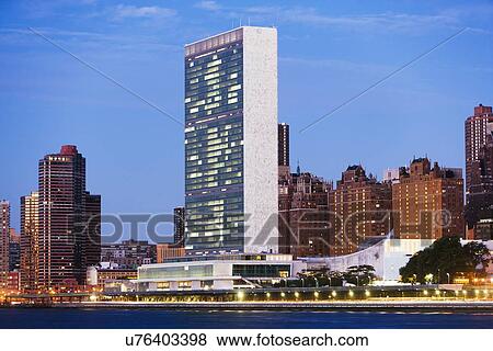Stock Photo - Cityscape at dusk. Fotosearch