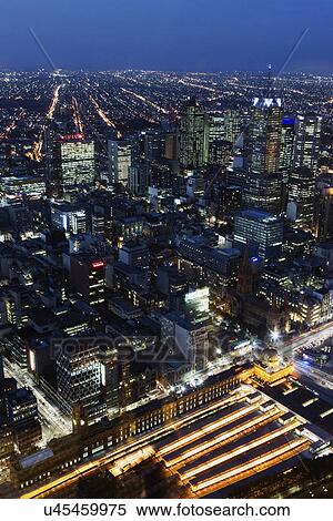 Stock Photography - Cityscape at night. Fotosearch
