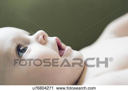 Stock Image - Close-up of baby boy (6-11 months). Fotosearch