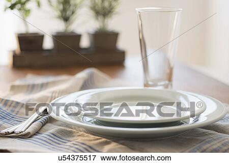 Stock Photo - Close up of place setting. Fotosearch