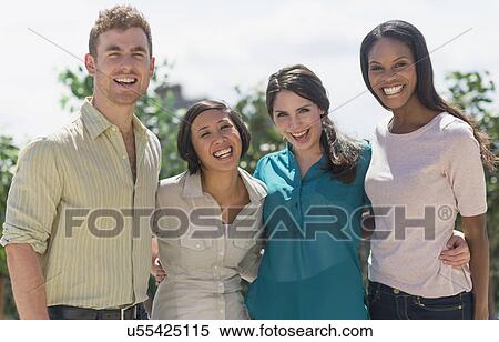 Friends laughing outside View Large Photo Image Stock Photography - Friends laughing outside. Fotosearch