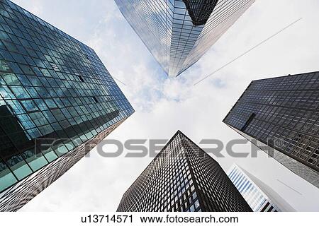 Low angle view of skyscrapers View Large Photo Image Stock Image - Low angle view of skyscrapers. Fotosearch