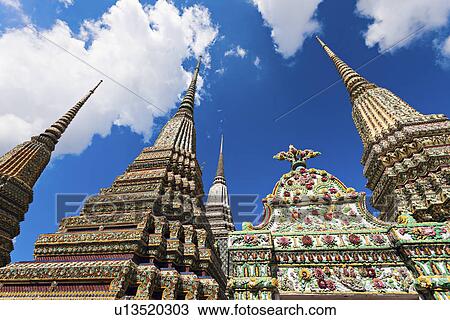Stock Image - Part of Wat Arun temple facade. Fotosearch
