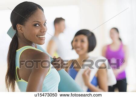 People socializing in gym View Large Photo Image Stock Image - People socializing in gym. Fotosearch
