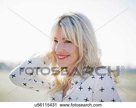 Portrait of blonde woman View Large Photo Image Stock Image - Portrait of blonde woman. Fotosearch