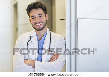 Portrait of doctor in hospital View Large Photo Image Picture - Portrait of doctor in hospital. Fotosearch